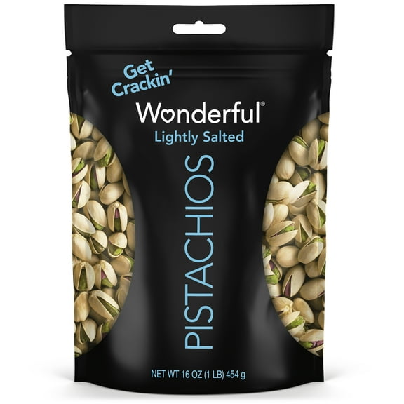 Wonderful Pistachios In-Shell Lightly Salted Nuts, 16 Ounce Bag