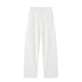 thumbnail image 5 of HOMADLES Mens Elastic Waist Work Pants Wide Leg Stretch Soft Athletic Pants Solid Color Side Pocket Casual Pants White Size M, 5 of 10