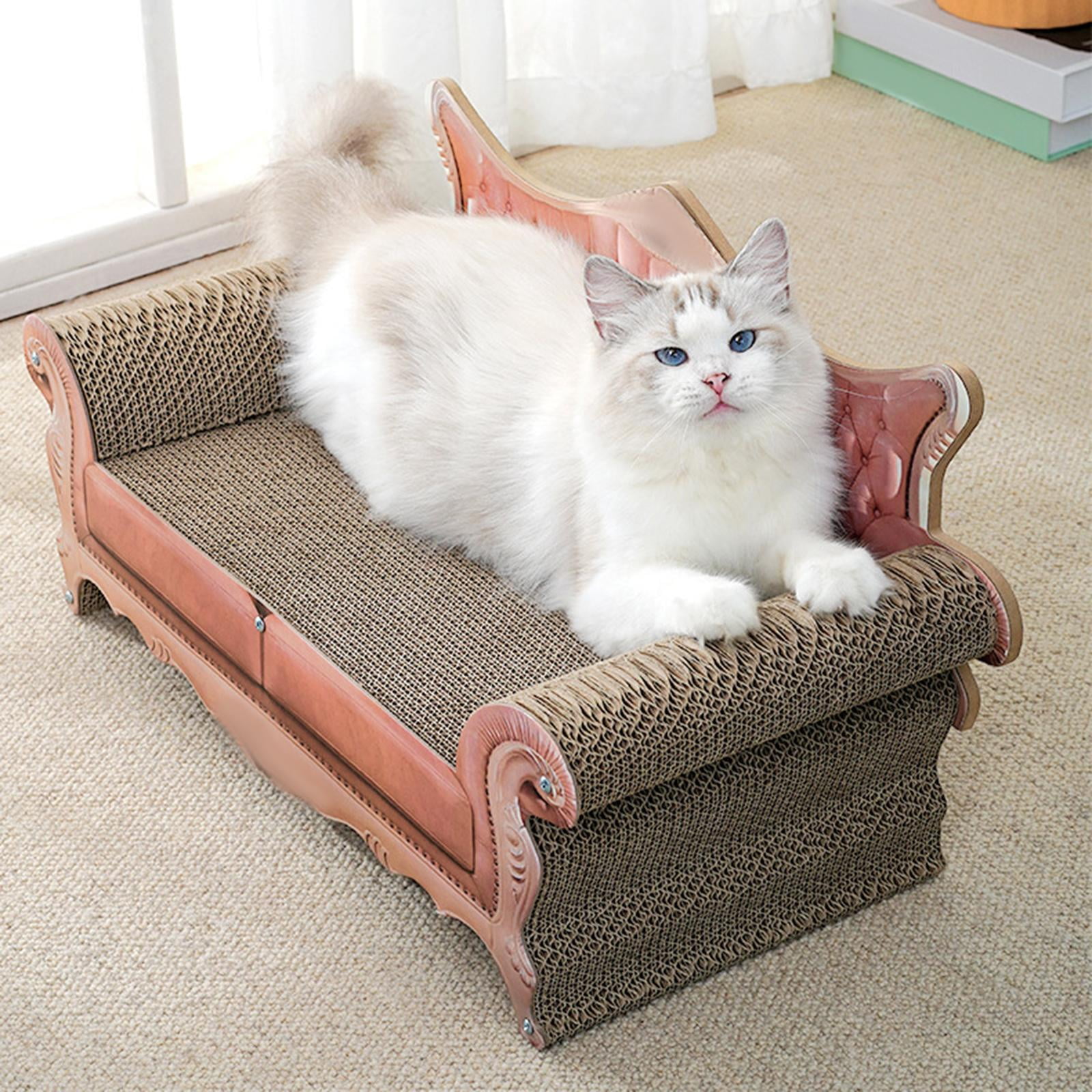 Cat Scratchers Cardboard Cat Scratcher Sofa Bed Lounge Couch Nest Large Scratching Pad Cat Scratch Pad for Furniture Protection Indoor Cats
