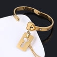 thumbnail image 3 of Pulsera De Bloqueo Y Collar De Llaves Para Hombres Y Mujeres Parejas Joyería Regalo Romántico Para El Día De San Valentín , Cumpleaños , Navidad , Boda , Aniversario, 3 of 4