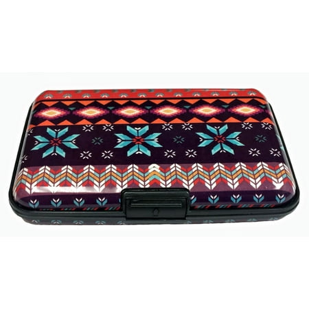 Colorful Aztec Design RFID Secure Theft Protection Credit Card Armored