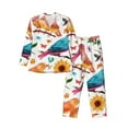 thumbnail image 1 of Balery Flowers Birds And Butterflies Pijama para Hombre de Dos Piezas con Manga Larga, Conjunto de Dormir y Descanso Suave con Bolsillos-XX-Large, 1 of 7