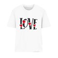 thumbnail image 4 of Liquidation d'Été Iumwxz T-Shirt Décontracté Coupe Classique Hauts Basiques Hauts d'Été pour Femmes T-Shirt Graphique Amour Manches Courtes Col Rond T-Shirts pour Femmes Obtenez-le Aujourd'hui Fête, 4 of 4