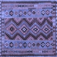 thumbnail image 1 of Ahgly Company Indoor Square Oriental Blue Traditional Area Rugs, 5' Square, 1 of 4