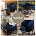 thumbnail image 6 of Blue Rose Tapestry for Bedroom Wall Hanging Tapestry, Vintage Abstract Garden Flower Floral Black Ceiling Backdrop Tapestries Poster Blanket Wall Decor for Teens Room Living Room Dorm 51" x 59", 6 of 8