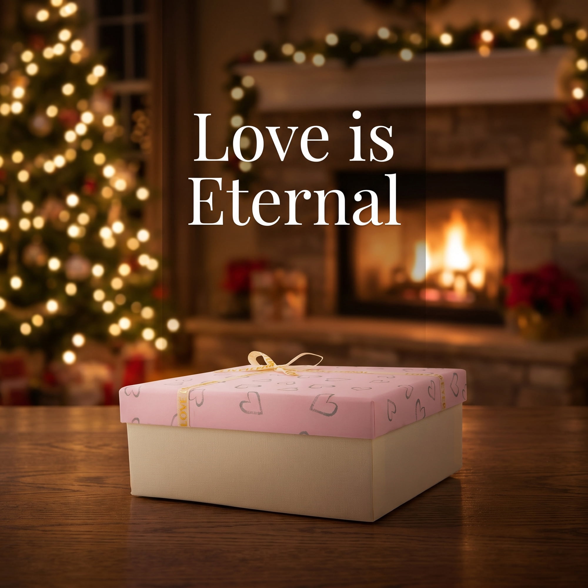 Unique Bargains Elegant Rigid Gift Box with Printed Ribbon Pink 7.9" x 7.1" x 3.1"