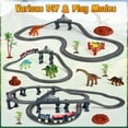 thumbnail image 7 of Carsky Dinosaur Train Track Playset, 144PCS Railway Set with 6 Dinosaur Figures, Various DIY Track, Educational Dino Christmas Toy Gift for Boys and Girls Ages 3+, 7 of 7