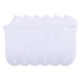 thumbnail image 2 of 6 Pairs Women's Athletic Running No Show Socks, White, 9-11, 2 of 2