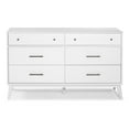 thumbnail image 2 of Camaflexi Mid Century 6 Drawer Dresser Solid Wood, White, 2 of 6