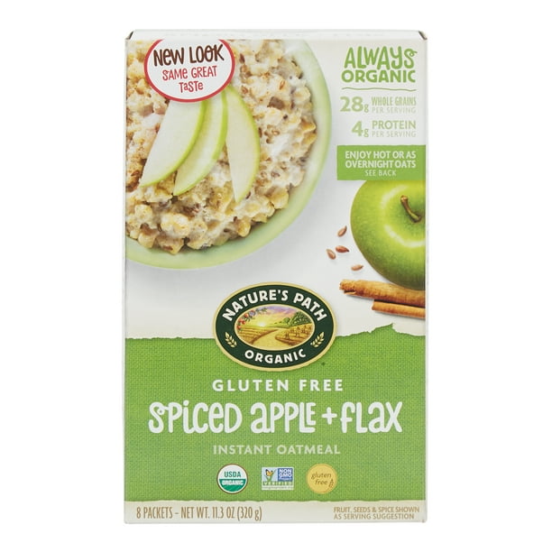Nature's Path Instant Oatmeal, Gluten Free, Spiced Apple and Flax, 11.3