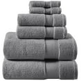 thumbnail image 2 of Madison Park Signature Splendor 6-Piece Cotton Towel Set in Charcoal, 2 of 9