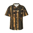 thumbnail image 1 of Balery Ancient Egyptian Hieroglyph Camisas hawaianas de manga corta para hombre, camisas playeras de corte holgado, camisas de vacaciones con botones,Small, 1 of 7