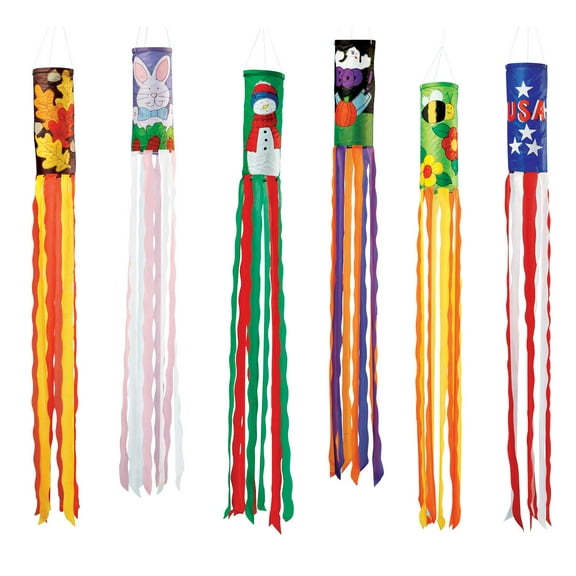 Holiday Windsocks Set of 6