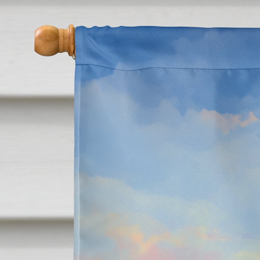 Golden Retriever Two Hearts House Flag 28 in x 40 in