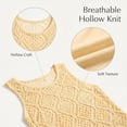 thumbnail image 4 of Women's Sleeveless Openwork Knit Top Lightweight Beach Cover-Up, 4 of 5