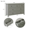 thumbnail image 3 of 3 Piece Bedroom Furniture Sets with Full Bed Frame, 2-Drawer Nightstand and 7-Drawer Chest, for Teens and Adults, Gray, 3 of 9