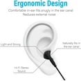 thumbnail image 5 of Redskypower Bulk Wired In-Ear Earphone Headphones, 4ft Cord, L Shape 3.5mm Connector, 30 Pack Black, 5 of 6