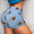 thumbnail image 4 of Fotbe Brown French Bulldog Shorts Sin Costuras – Shorts Deportivos de Cintura Alta para Mujer, Elásticos para Gimnasio, Yoga, Running o Ciclismo-Large, 4 of 8
