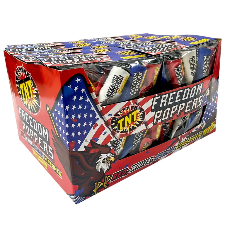 Freedom Poppers, TNT Fireworks ,Cardboard Party, Holiday Popper, 6