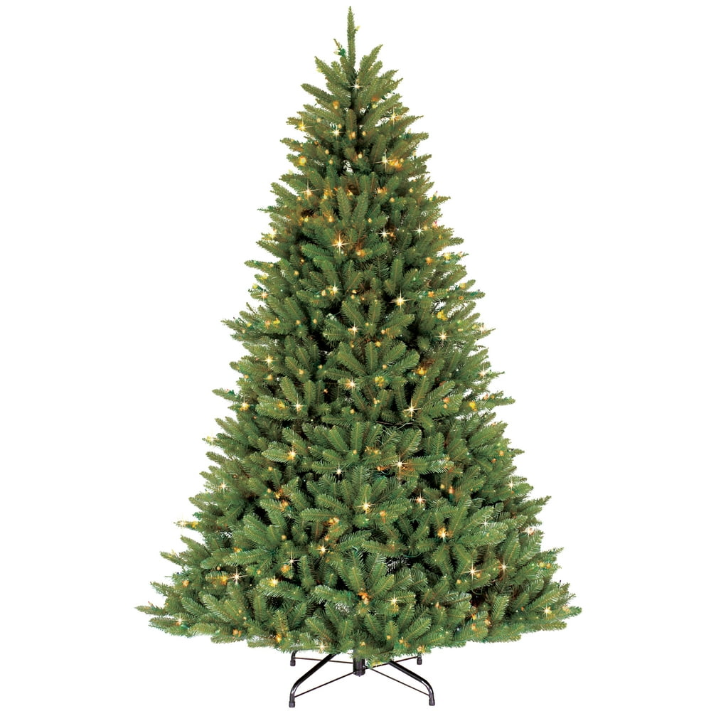 Puleo International 9' Pre-Lit Fraser Fir Artificial Christmas Tree ...