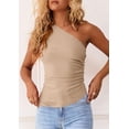 thumbnail image 5 of Remera PRETTYGARDEN 2025 Verano Y2K Un Hombro Albaricoque L, 5 of 5