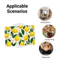thumbnail image 5 of Amarainy Lemon Floral Design Linen Table Mats Set of 4 for Dining Table Decor, 12x18 inch, 5 of 5