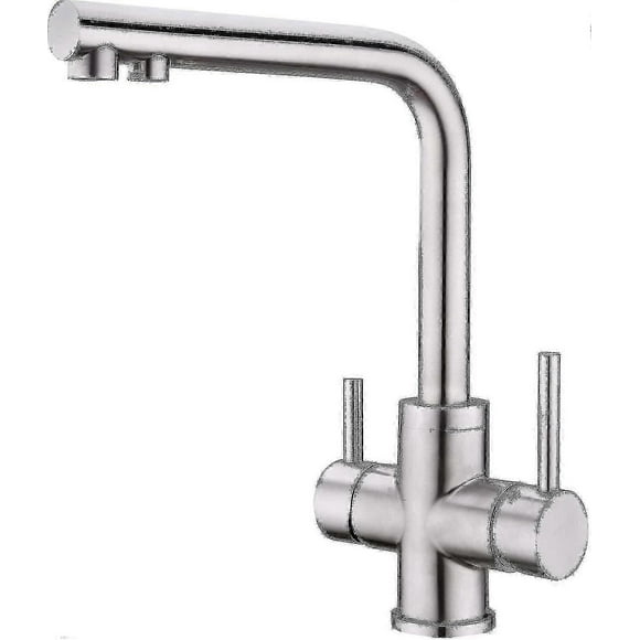 3 Way Kitchen Faucet, 360 Rotatable Kitchen Faucet, 3 In 1 Water Filter Mixer, Stainless Steel Sink x