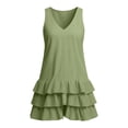 thumbnail image 4 of XiYing Robes Décontractées pour Femmes, Robe Maxi d'Été Sans Manches à Col en V pour Femmes - Coupe Ample Décontractée pour la Plage et les Vacances, Design Uni, Taille Unique (Lot de 1), 4 of 7