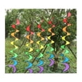 thumbnail image 3 of Easy Installation Garden Art, Durable Polyester Fabric Rainbow Wind Spinner, Kinetic Art Garden Decor For Outdoor Weather Resistance Mesmerizing Patterns (5 Pieces), 3 of 4