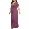 thumbnail image 5 of Xysaqa Plus Size Maxi Dresses for Women, Loose Plain Summer Dresses for Women 2025 Short Sleeve Casual Party Long Dress with Pockets 3X 4X 5X Summer Savings, 5 of 6