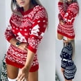 thumbnail image 1 of Nouvelle Robe de Noël Ample à Manches Longues pour Femmes, Mode Automne Hiver, Robe Mini Trapèze à Imprimé de Noël pour Dames, 1 of 1