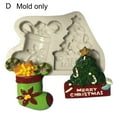 thumbnail image 2 of Heat-resistant Baking Mold Recyclable Silicone Anti-stick Christmas Chocolate Cake Mould for Home Style A One Size, 2 of 13