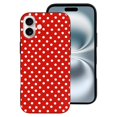 thumbnail image 2 of Funda de TPU con lunares para iPhone 16 Plus: ultrafina, a prueba de golpes, antiamarilleo, resistente a arañazos, compatible con carga inalámbrica, agarre mejorado, estilo negro., 2 of 7