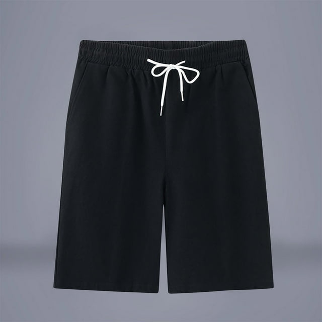 pstuiky Pantalones cortos para hombre, Pantalones cortos transpirables de color liso para hombre, informales, para vacaciones, con bolsillos Pantalones cortos de baloncesto