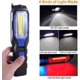 thumbnail image 3 of Luz de trabajo portátil LED recargable, potente luz de trabajo LED recargable, lámpara con imán USB, batería COB de 2800 mAh, gancho y cable de carga 3 en 1, 3 of 5