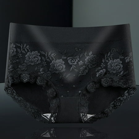Ynynloco Women s Underwear Cotton Tummy Control High Waisted Plus Size Underwear Soft Breathable Panties