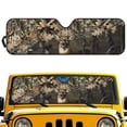 thumbnail image 2 of Yuyamidu Camo Hunting Windshield Sun Shade Compatible with Jeep Wrangler Deer Foldable Sun Shade for Men Women, Keep Car Interior Cooler, 2 of 7