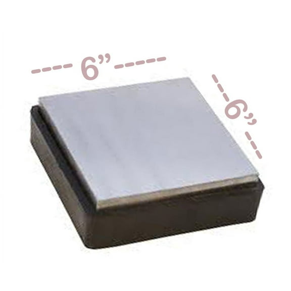 JSP 6"x6" STEEL   RUBBER JEWELERS BENCH BLOCK ANVIL