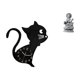thumbnail image 1 of Reloj de pared con diseño de gato para guardería, estatua de Guan Yin, escultura, figura de piedra acrílica, silencioso, adecuado para dormitorio, sal, 1 of 8
