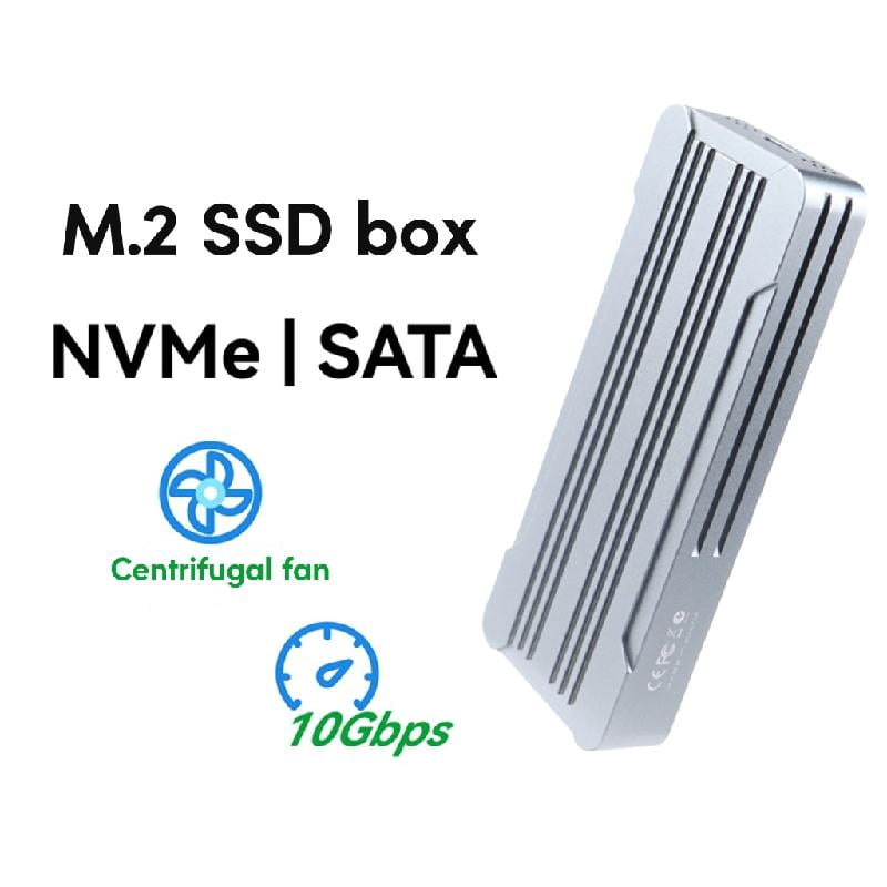 Zeiwohndc USB3.1 M.2 SATA NVME SSD Enclosure RTL9210B 10Gbps 1000M Hard Drive Case Box