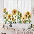 thumbnail image 4 of Spring Floral Curtains, Rustic Flower Window Curtains 28x40 Inch for Bedroom Living Room Decor, Farmhouse Botanical Plant Colorful Wildflower Window Drapes Treatment Draperes (2 Panels), 4 of 6