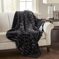 thumbnail image 6 of Beautyrest Oversized Faux Fur Electric Heated Throw, 50x70", Black, 6 of 8