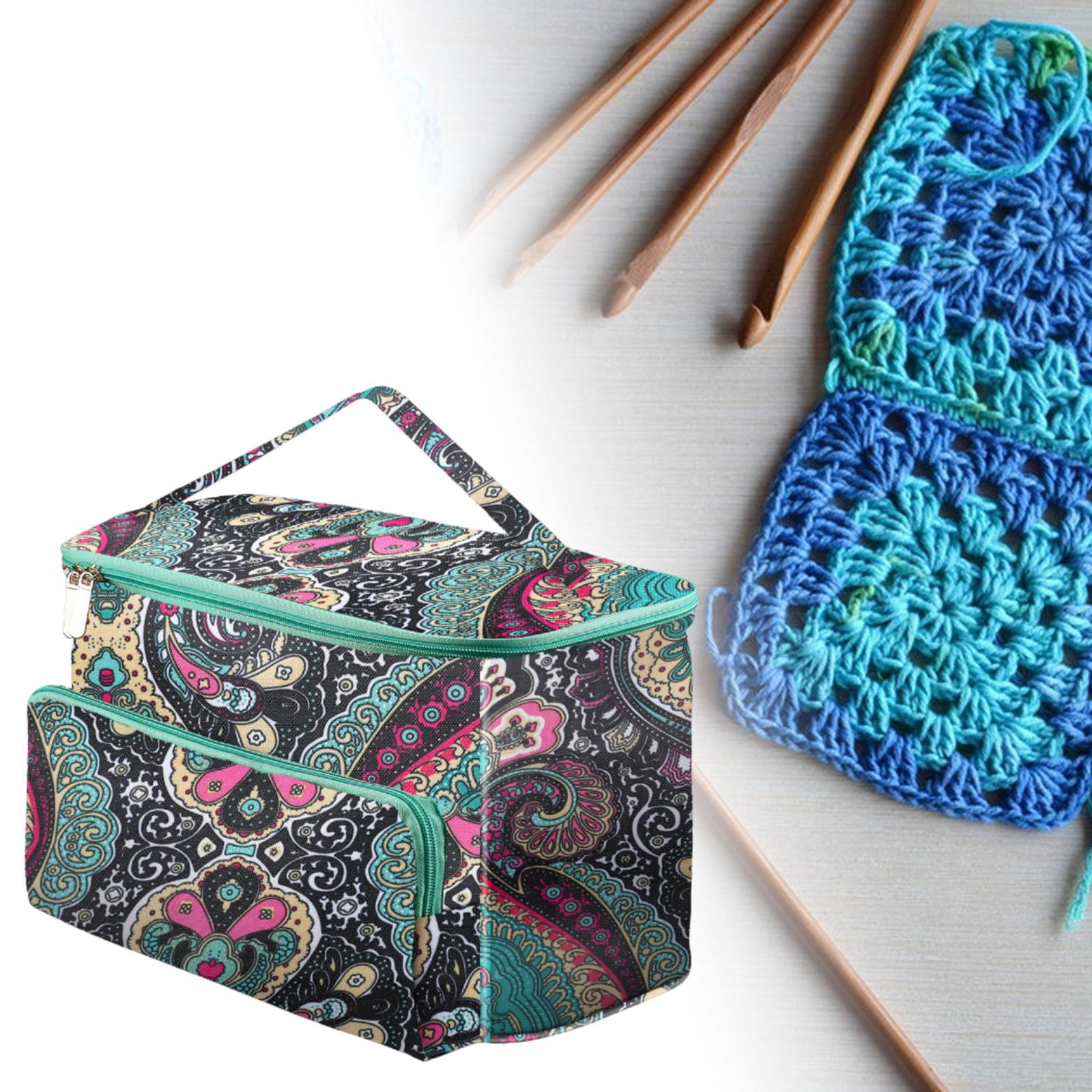 Yarn Storage Tote Bag Crochet Bag Tote Large Capacity Knitting Crochet Supplies for Traveling Skeins Lightweight Knitting Bag