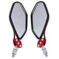 thumbnail image 4 of CRAFTHROU Rétroviseurs Moto 1 Paire Rouge Plastique Rétroréflecteur Rotation 360° 9.3x3in pour ATV UTV, 4 of 8