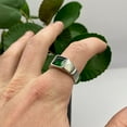 thumbnail image 3 of Men's Green Simulated Emerald 925 Sterling Silver Men's Ring | 5.68 Cttw | Round 8MM | Gemstone Birthstone, 3 of 3