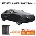 thumbnail image 2 of AUTOA Heavy Duty Waterproof Full Car Cover All Weather Protection Outdoor Indoor Use UV Dustproof for Auto, SUV, Sedan, Black, M, 2 of 12