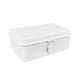 thumbnail image 1 of Caja organizadora de almacenamiento de metal rectangular, portátil, estilo retro, contenedor en blanco, 1 of 9