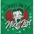 thumbnail image 2 of Betty Boop Christmas Xmas Nice List Women's Graphic T Shirt Tees Brisco Brands S, 2 of 6