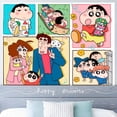 thumbnail image 1 of Tapiz para colgar en la pared, diseño de la familia Shin Chan, 100 x 150 cm, 1 of 1