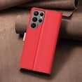 thumbnail image 5 of Allytechgroup Galaxy S21 Ultra Wallet Case, Stitching Color PU Leather RFID Blocking Cards Holder Magnetic Closure Shockproof Book Cover Case for Samsung Galaxy S21 Ultra, Red, 5 of 10